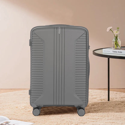 US Local 20   24   28  3 Pcs  Set In PP Spinner Wheel Luggage, Carry On Suitcase, Matching Color, Combination Lock