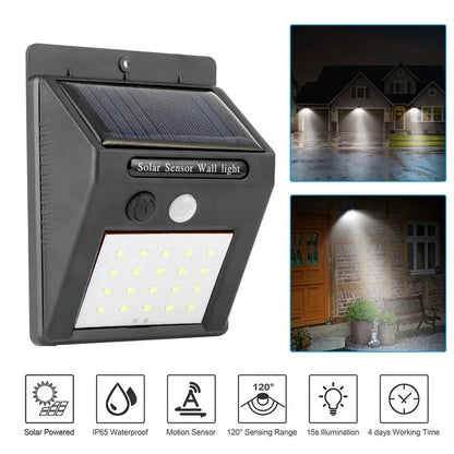 US Local Solar Light 20 LEDs Outdoor PIR Motion Sensor Lights
