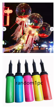 US Local LED Luminous Balloon Rose Bouquet Transparent Bobo Ball Rose