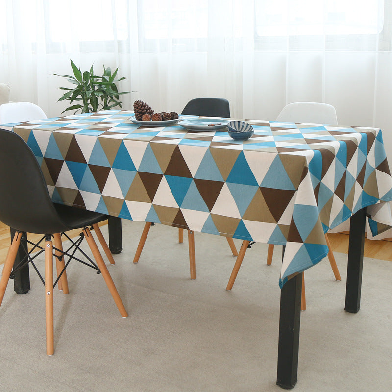Triangle Tablecloth Rhombus Cotton And Linen Coffee Table Cushion Tablecloth