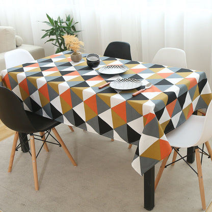 Triangle Tablecloth Rhombus Cotton And Linen Coffee Table Cushion Tablecloth
