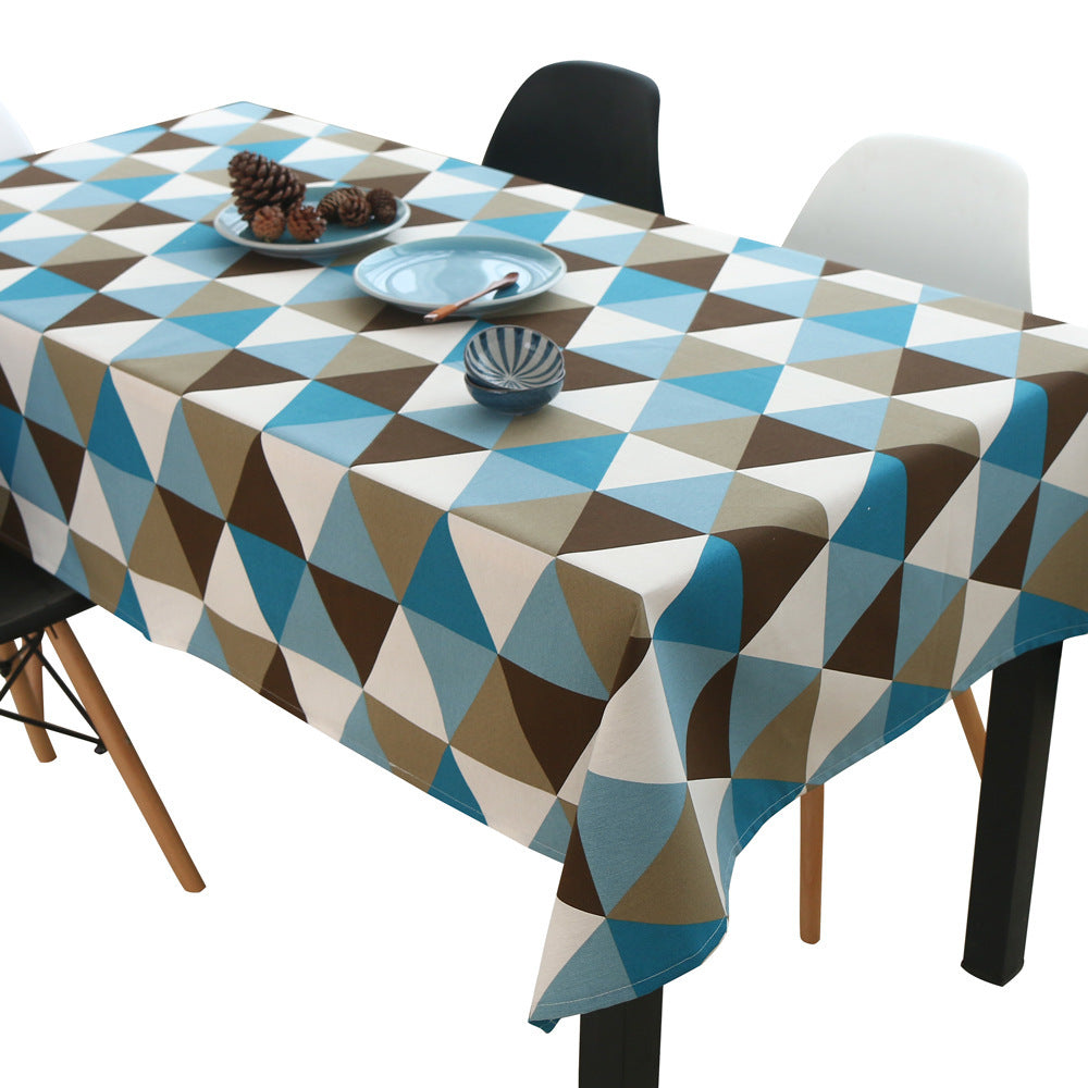 Triangle Tablecloth Rhombus Cotton And Linen Coffee Table Cushion Tablecloth