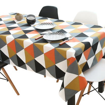 Triangle Tablecloth Rhombus Cotton And Linen Coffee Table Cushion Tablecloth