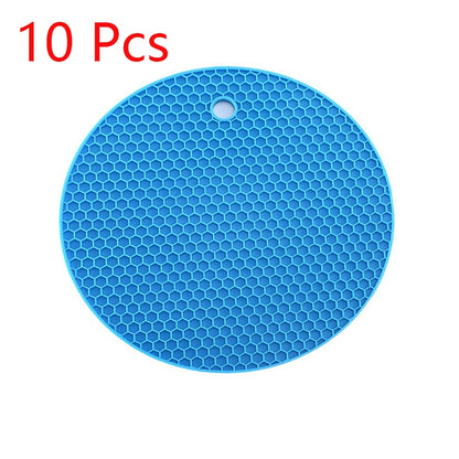 Square honeycomb cushion silicone placemat