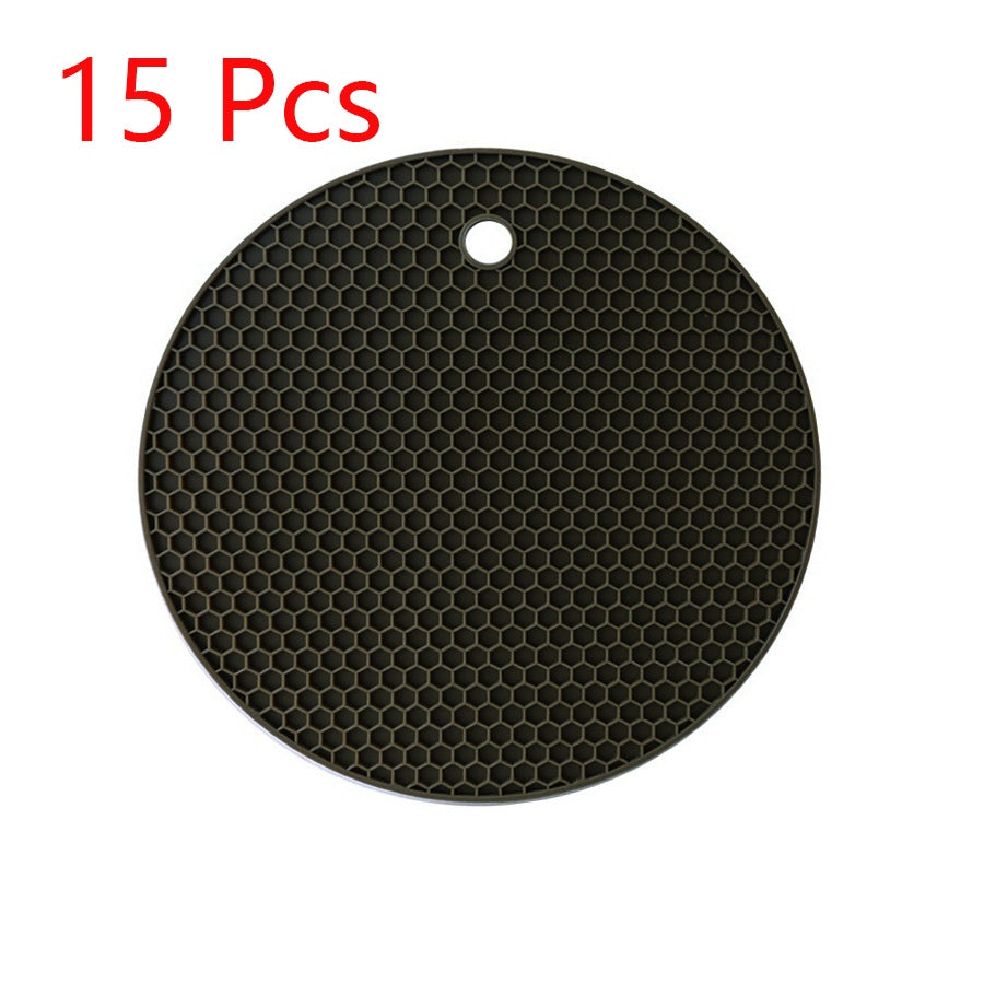 Square honeycomb cushion silicone placemat