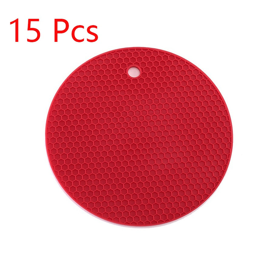 Square honeycomb cushion silicone placemat