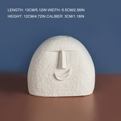 US Local Ceramic Face Vase Decoration Living Room Home TV Cabinet Decoration