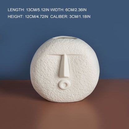 US Local Ceramic Face Vase Decoration Living Room Home TV Cabinet Decoration