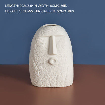 US Local Ceramic Face Vase Decoration Living Room Home TV Cabinet Decoration