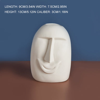 US Local Ceramic Face Vase Decoration Living Room Home TV Cabinet Decoration
