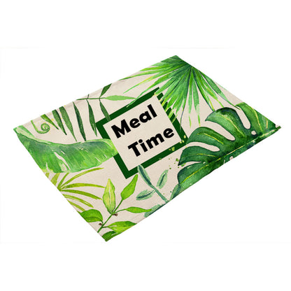 Nordic Style Green Plant Placemat Western Placemat Heat Pad