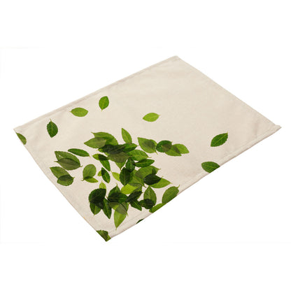Nordic Style Green Plant Placemat Western Placemat Heat Pad