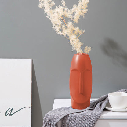 US Local Plastic Imitation Glazed Vase Living Room Flower Arrangement Decoration