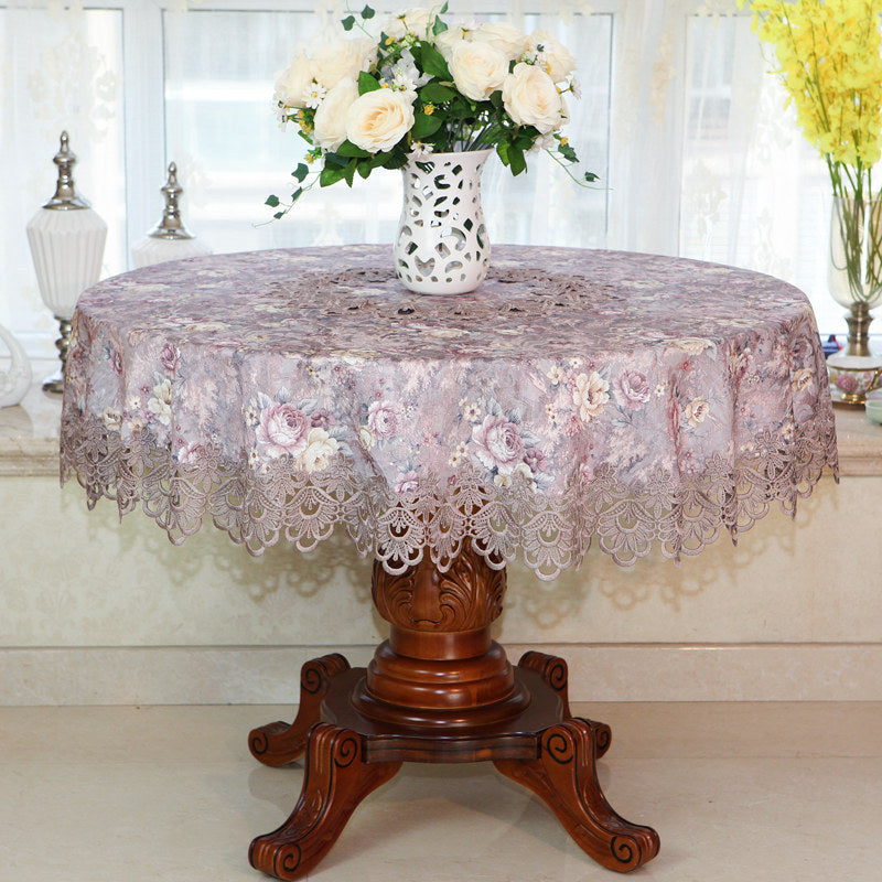 Tablecloth Chair Cover Lace Oval Round Tea Table Cloth Tablecloth