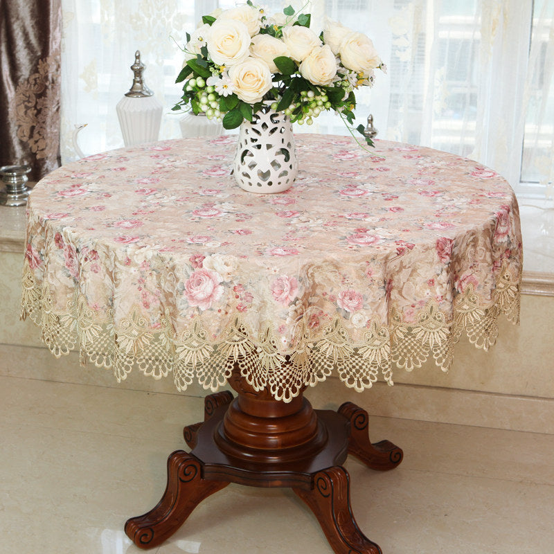Tablecloth Chair Cover Lace Oval Round Tea Table Cloth Tablecloth