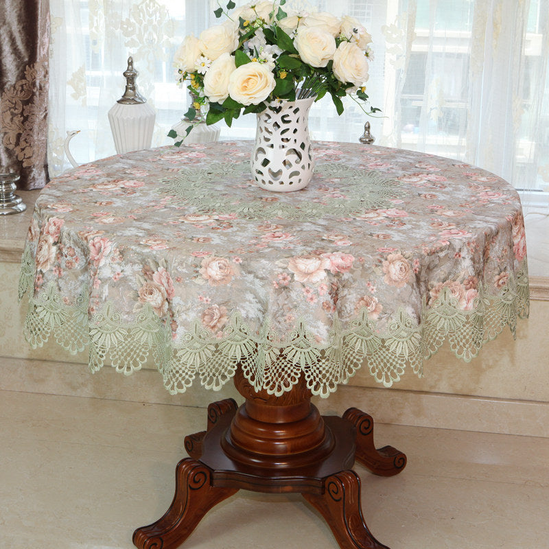 Tablecloth Chair Cover Lace Oval Round Tea Table Cloth Tablecloth