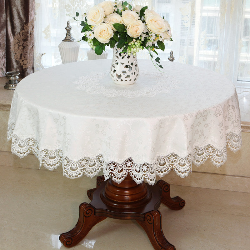 Tablecloth Chair Cover Lace Oval Round Tea Table Cloth Tablecloth
