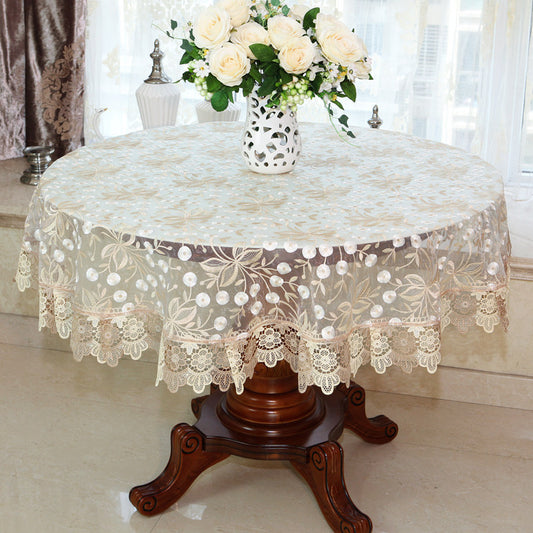 Tablecloth Chair Cover Lace Oval Round Tea Table Cloth Tablecloth
