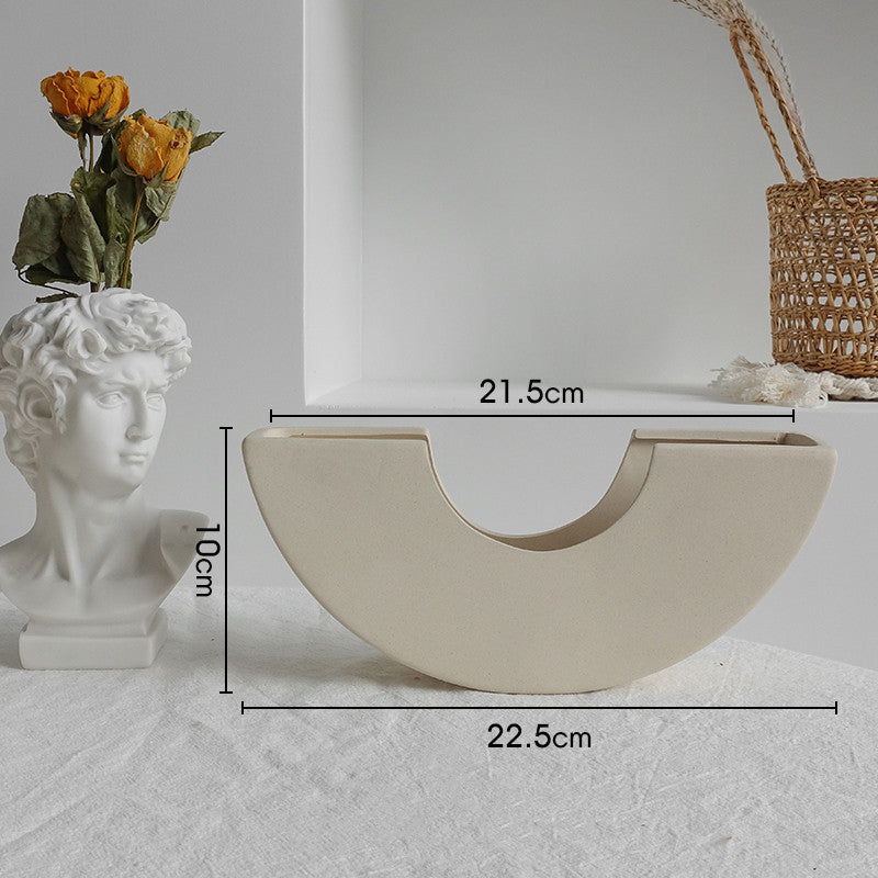 USA Local Simplicity Ceramic Vase Dry Flower Arrangement Home Decoration Ornament Living Room Display Art Vases