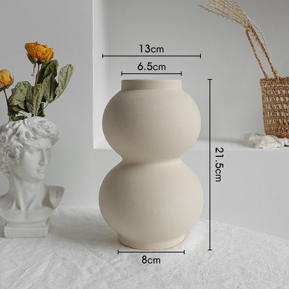 US Local Simplicity Ceramic Vase Dry Flower Arrangement Home Decoration Ornament Living Room Display Art Vases