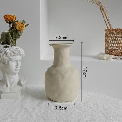 US Local Simplicity Ceramic Vase Dry Flower Arrangement Home Decoration Ornament Living Room Display Art Vases