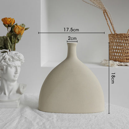 US Local Simplicity Ceramic Vase Dry Flower Arrangement Home Decoration Ornament Living Room Display Art Vases