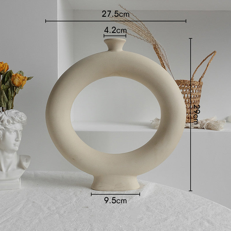 USA Local Simplicity Ceramic Vase Dry Flower Arrangement Home Decoration Ornament Living Room Display Art Vases