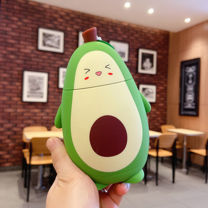 USA Local Cute Cartoon Avocado Glass Double Layer