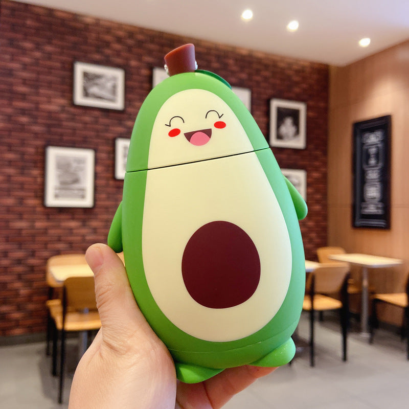 USA Local Cute Cartoon Avocado Glass Double Layer