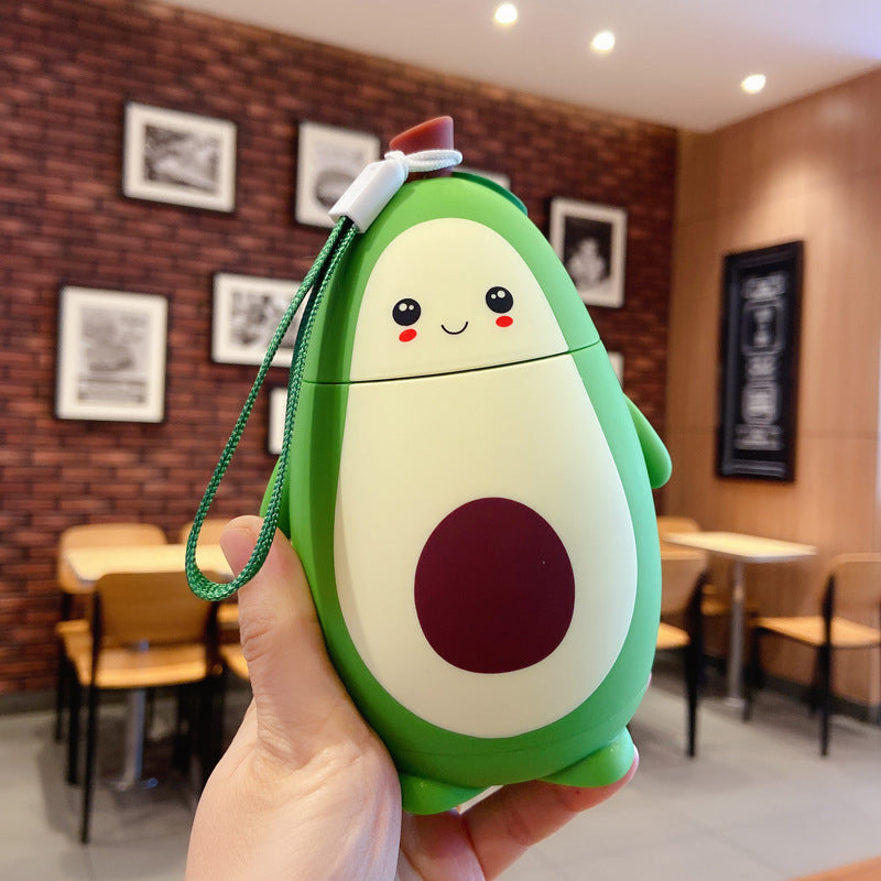 USA Local Cute Cartoon Avocado Glass Double Layer