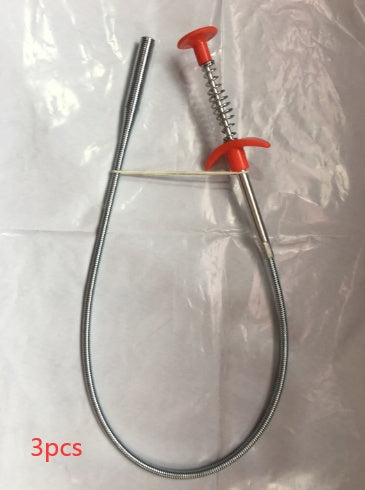USA Local 60CM Sewer Dredger Spring Pipe Dredging Tool Household Hair Cleaner Drain Clog Remover Cleaning Tools Household For Kitchen Sink Kitchen Gadgets