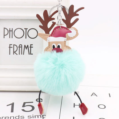 Cute Christmas Elk Plush Bag Pendant