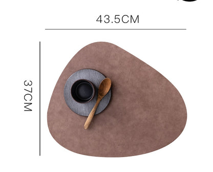 Leather Placemat Waterproof and Oilproof Pad Anti-scald Heat Insulation Pad
