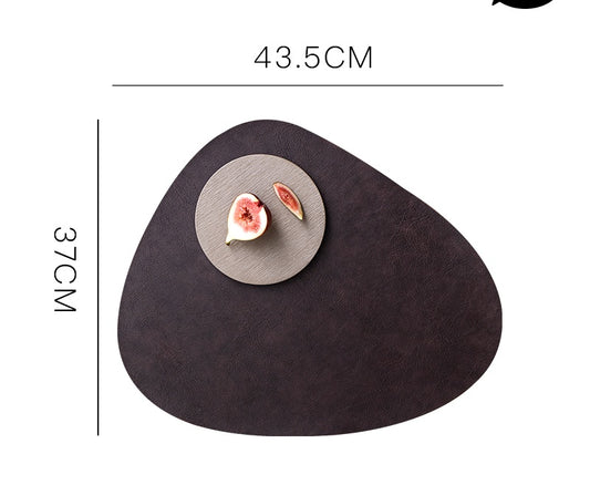 Leather Placemat Waterproof and Oilproof Pad Anti-scald Heat Insulation Pad