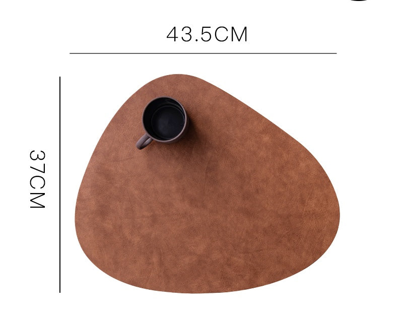 Leather Placemat Waterproof and Oilproof Pad Anti-scald Heat Insulation Pad