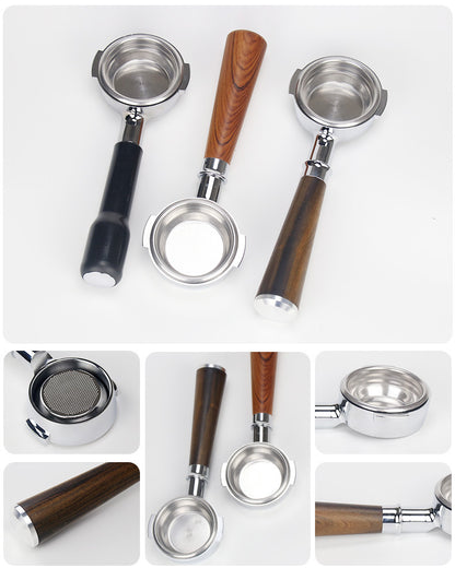 58Mm Stainless Steel Binaural Coffee Machine Handle Bottomless Filter Portafilter Universal