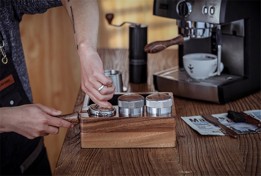 Bomber Solid Wood Slag Box Domestic Coffee Bar Slag Barrel Handle Bracket Powder Holder