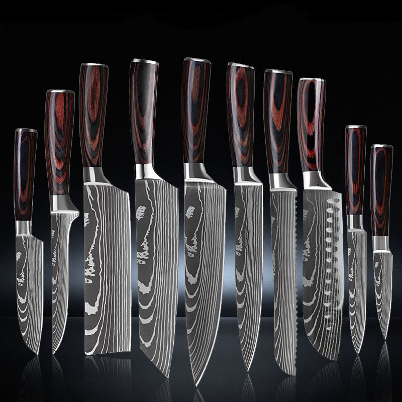 US Local 6 Piece Set 8 Piece Set 10 Piece Set Knife Chef's Knife Chef's Knife Kitchen Knife Cooking