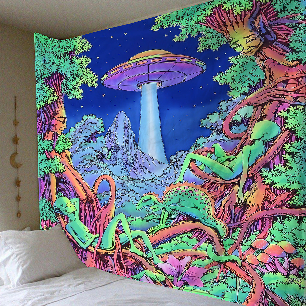 Explosive Home Decor Alien Tapestry