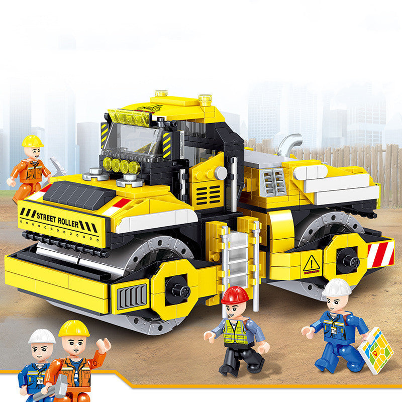 Building Blocks Assembled Children's Toy Puzzle Boy Intelligence Over 6 Years Old Brain Mining Engineering Vehicle