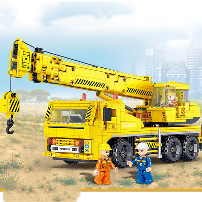 Building Blocks Assembled Children's Toy Puzzle Boy Intelligence Over 6 Years Old Brain Mining Engineering Vehicle