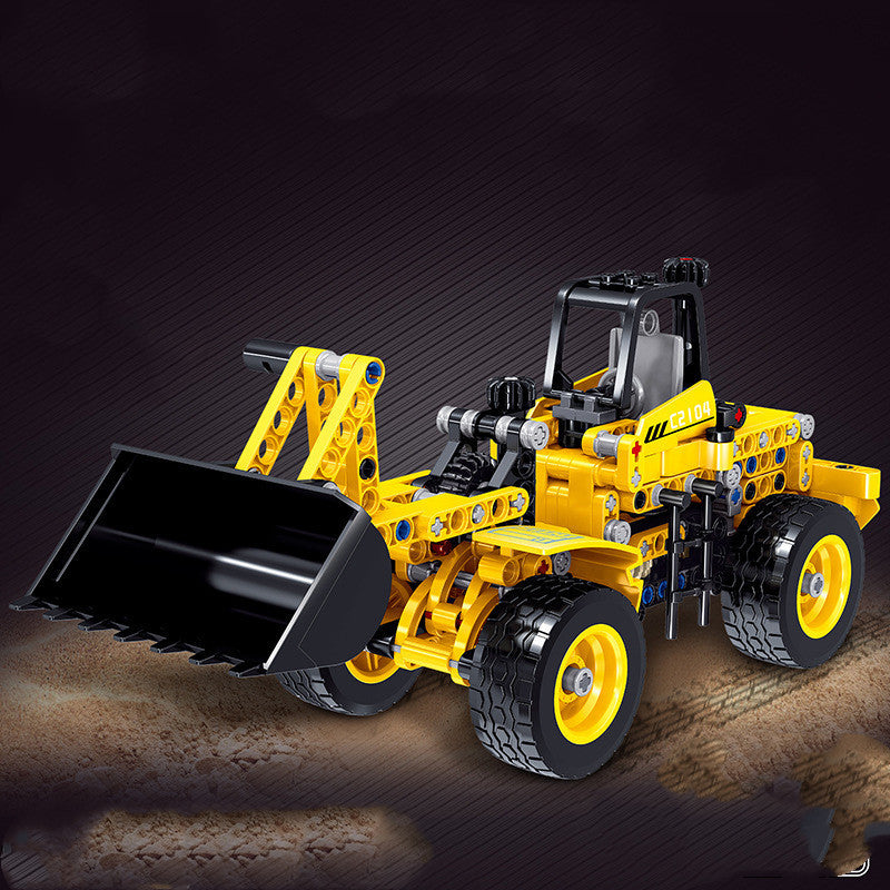 Building Blocks Assembled Children's Toy Puzzle Boy Intelligence Over 6 Years Old Brain Mining Engineering Vehicle