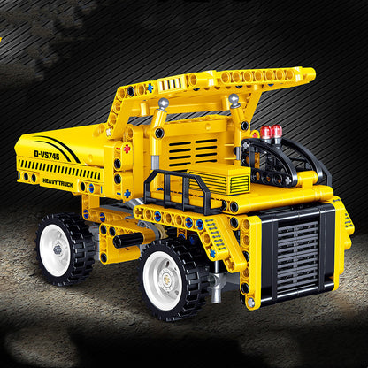 Building Blocks Assembled Children's Toy Puzzle Boy Intelligence Over 6 Years Old Brain Mining Engineering Vehicle