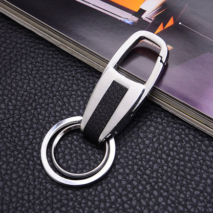 US Local Creative Leather Keychain, Men's Creative Gift Key Chain Pendant, Metal Car Key