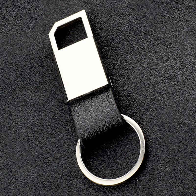 US Local Creative Leather Keychain, Men's Creative Gift Key Chain Pendant, Metal Car Key