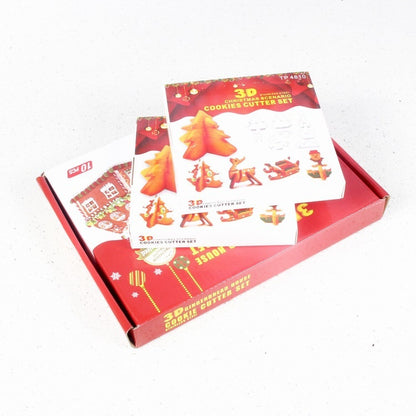 Christmas Stainless Steel 3D Three-dimensional Cookie Gingerbread House Cookie Mold