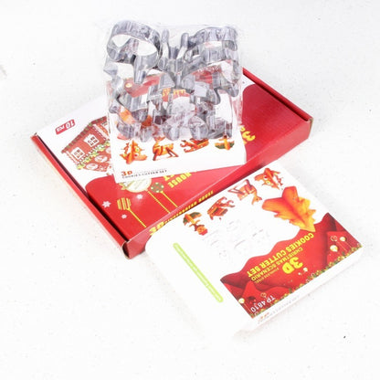 Christmas Stainless Steel 3D Three-dimensional Cookie Gingerbread House Cookie Mold