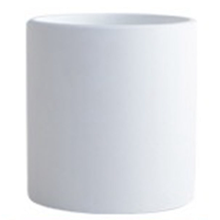 US Local Nordic Industrial Style Colorful Ceramic Flowerpot Succulent Planter Green Plants Cylindrical Shape Flower Pot With Hole Tray