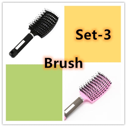 US Local Hairbrush Anti Klit Brushy Haarborstel Women Detangler Hair Brush Bristle Nylon Scalp Massage  Teaser Hair Brush Comb
