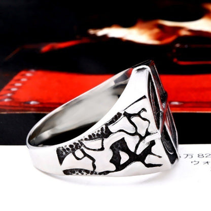 Men's Vintage Alloy Ring Silver Simple